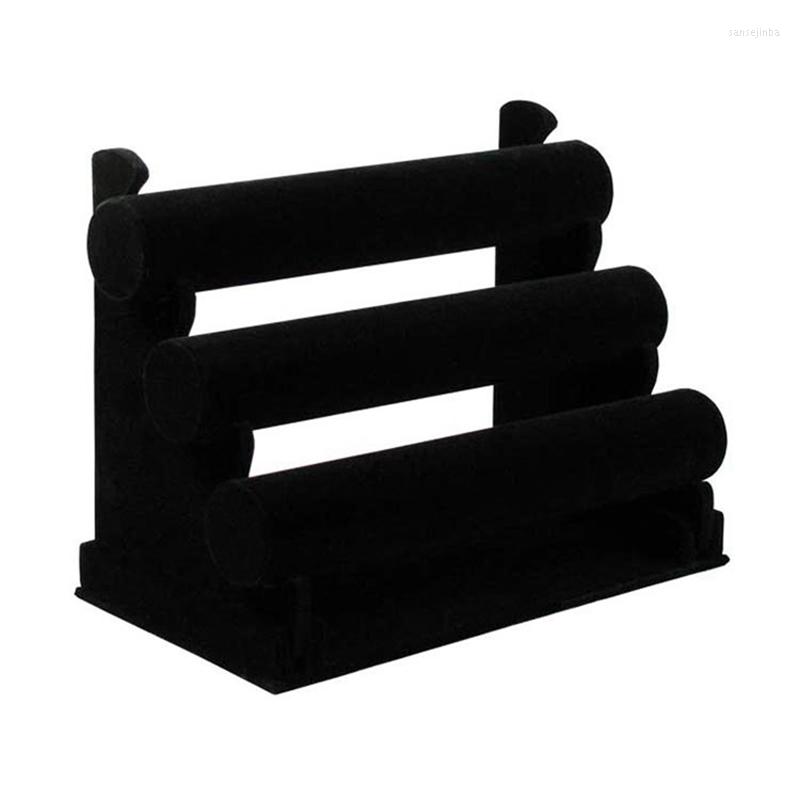 

Jewelry Pouches Bracelet Holder With 3-Tier Shelf Storage Rack Display Stand Organizer For Watches Bracelets Scrunchie