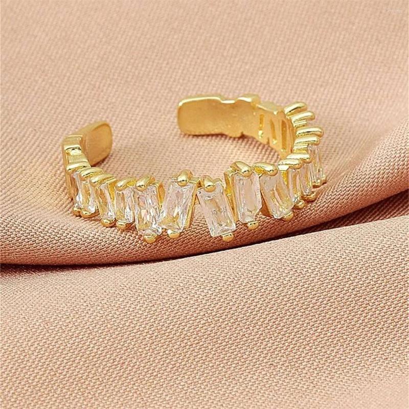 

Cluster Rings Inlaid Zircon Irregular Opening Ring Index Finger Alloy Fashion Jewelry Anillos Mujer