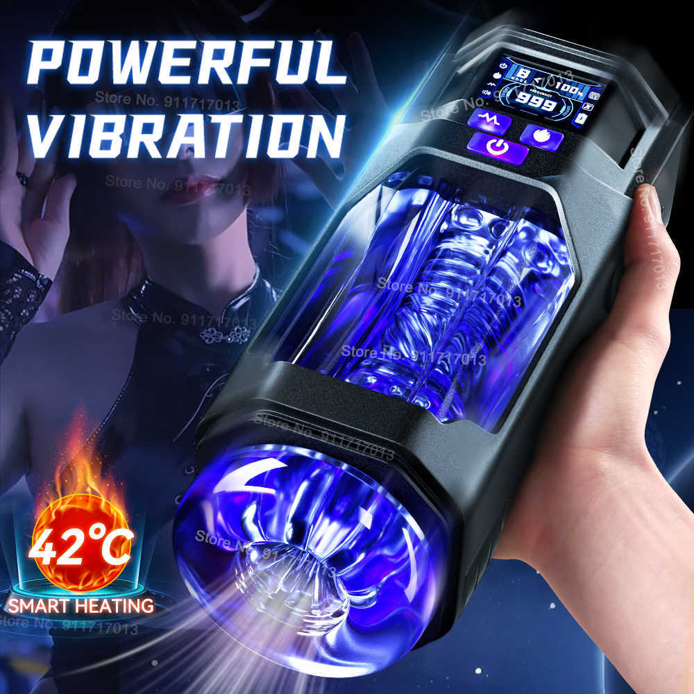 Vibrator Massager Toys Automatic Male Masturbator Vibration Blowjob Sex Machine Real Oral Vagina Masturbation Cup for Men pocket pussies Vibrating T