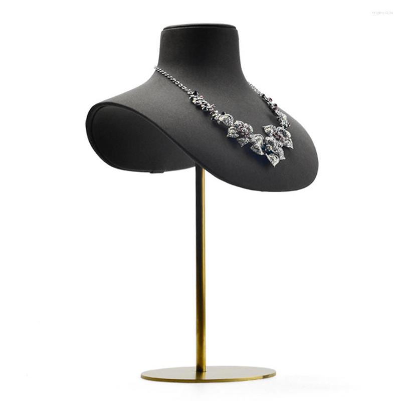 

Jewelry Pouches High-legged Display Stand Showing Pendants Necklaces Sweater Chain