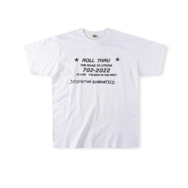 

Short Sleeve Tees Men' and Women' High Street Fashion 1 Cotton Printed Top, White