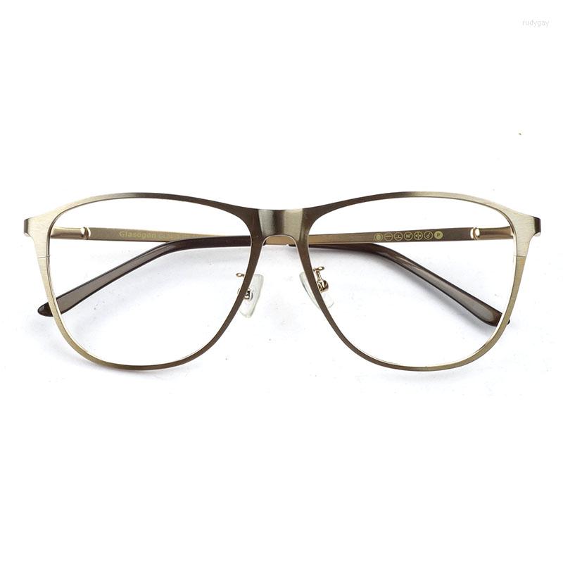 

Sunglasses Frames Oversized Eyeglasses Stainless Steel Women Men Golden