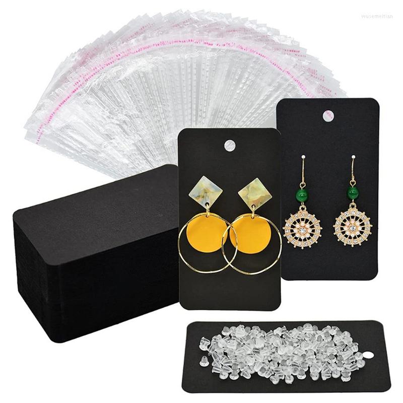 

Jewelry Pouches 100 Pieces Earring Holder Display Cards With Bags Ear Backs For DIY Earrings Necklace And Packaging