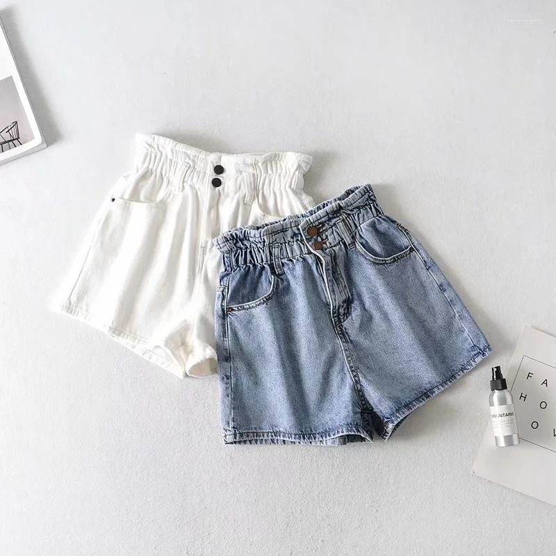 

Women' Shorts 2022 Summer Stretch High Waist White Cotton Vintage Women Sexy Mini Pantalones Feminino, Blue