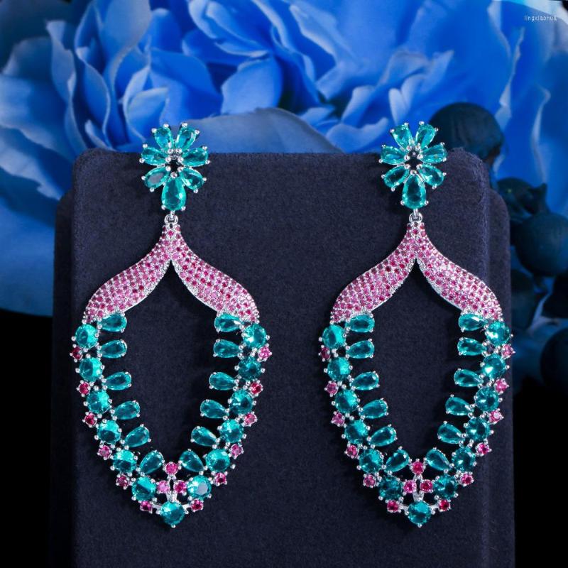 

Dangle Earrings 2022 Delicate S925 Silver Needle Micro Set Zircon Drop Tassel Female Wedding Evening Party Jewelry Gift