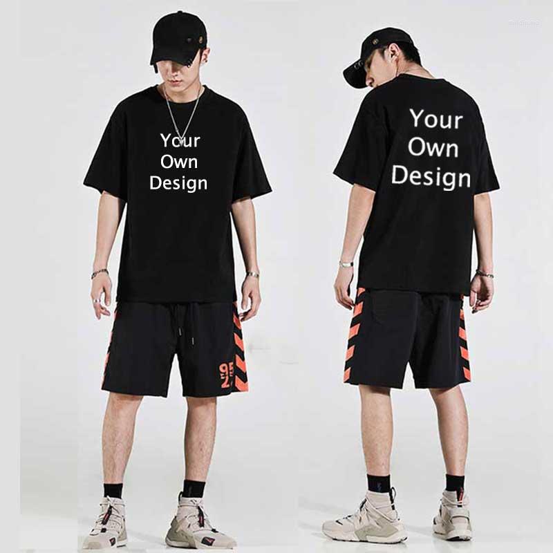 

Men' T Shirts Coustom Your Design Men Streetwear Cotton Oversize Tees DIY Logo Printed Tshirts Harajuku Black Short Sleeve T-shirt, 150g-white