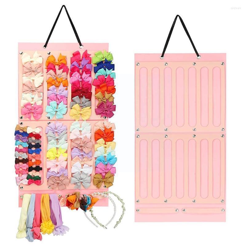 

Hair Accessories Bows Holder W/ Large Capacity Clips Storage Organizer Ribbons 16 Hanger Baby Accessory Y9B2
