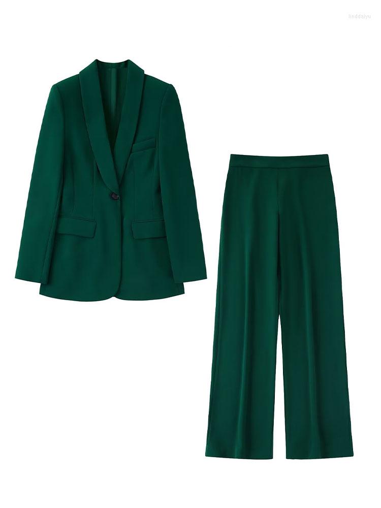 

Women's Suits Women 2022 Autumn Leisure Fashion Dress Neck Blazer Coat Vintage Long Sleeve Pockets Female Outerwear Chic, Pants