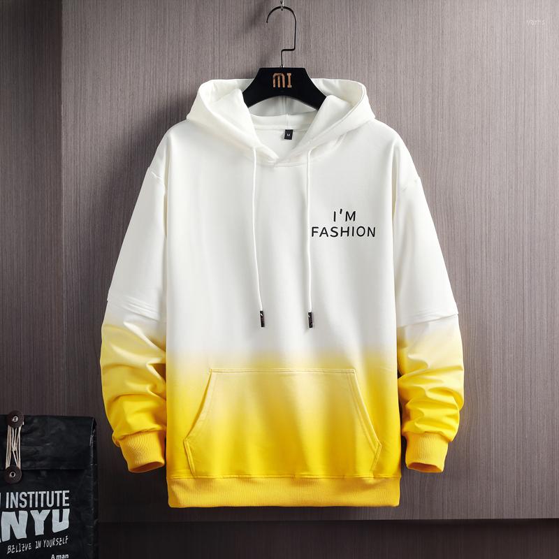 

Men's Hoodies Autumn Spring 2022 Sweatshirt White Hip Hop Punk Pullover Streetwear Casual Fashion Clothes Plus OverSize 4XL, Black