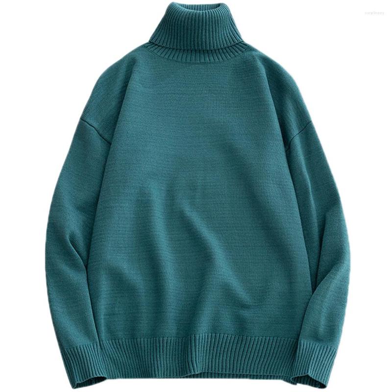 

Men's Sweaters 2022 Japanese Style Hip Hop Loose Pullover Sweater Oversized Knitted Women And Men Turtleneck Jersey Unisex Coats 9195, Black
