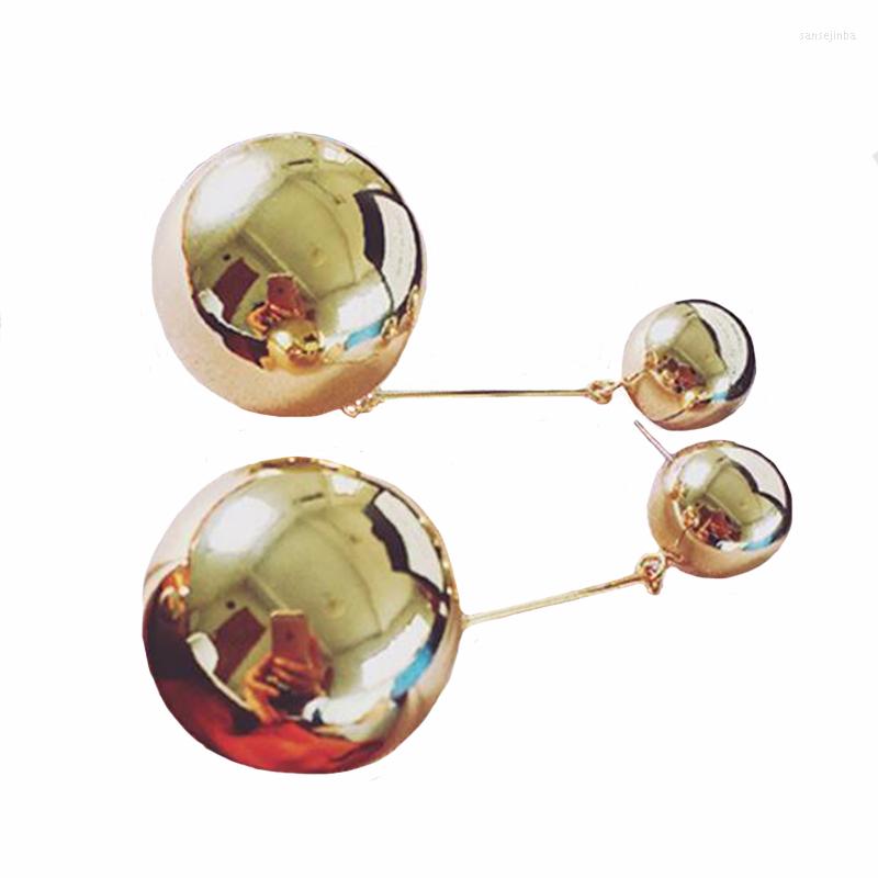 

Dangle Earrings Women Big Ball Earring Simple Fashion Personality All-match Size Metal Drop For Gift Jewelry
