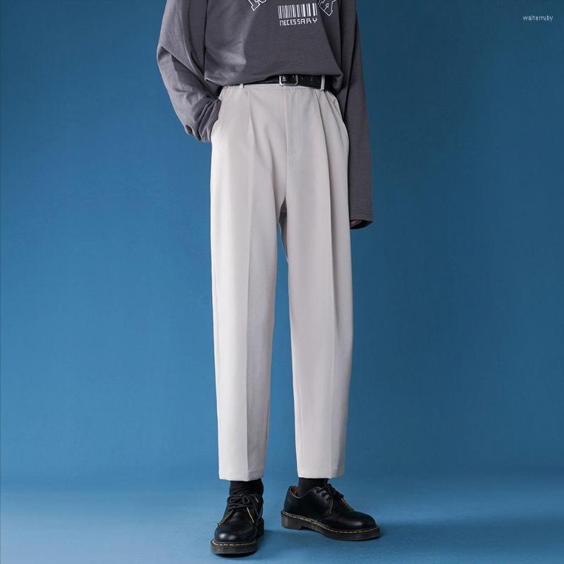 

Men' Suits 2022 Men' Slim Fit Casual Pants Business Design Cotton Formal High-quality Trousers Social 4 Color Suit Big Size -3XL, Beige