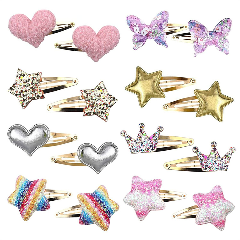 

Sequins Cartoon Butterfly Hairpin Girl Baby Cute Fringe Side Love Clip Headdress Children Hair Accessories Girl Broken Barrettes Factory Direct Price Concessions, As shown 8 colors