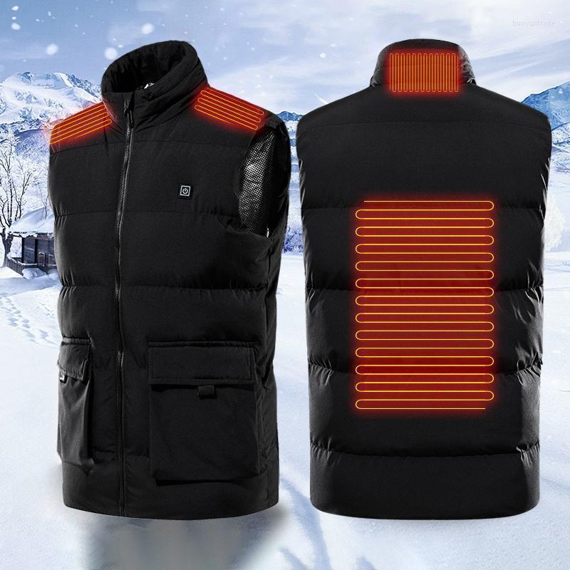 

Men' Vests Men' Graphene Heating Coat Solid Color Sleeveless Mens Waistcoat Smart Constant Temperature Heated Vest Male 2022, Njr20 grey