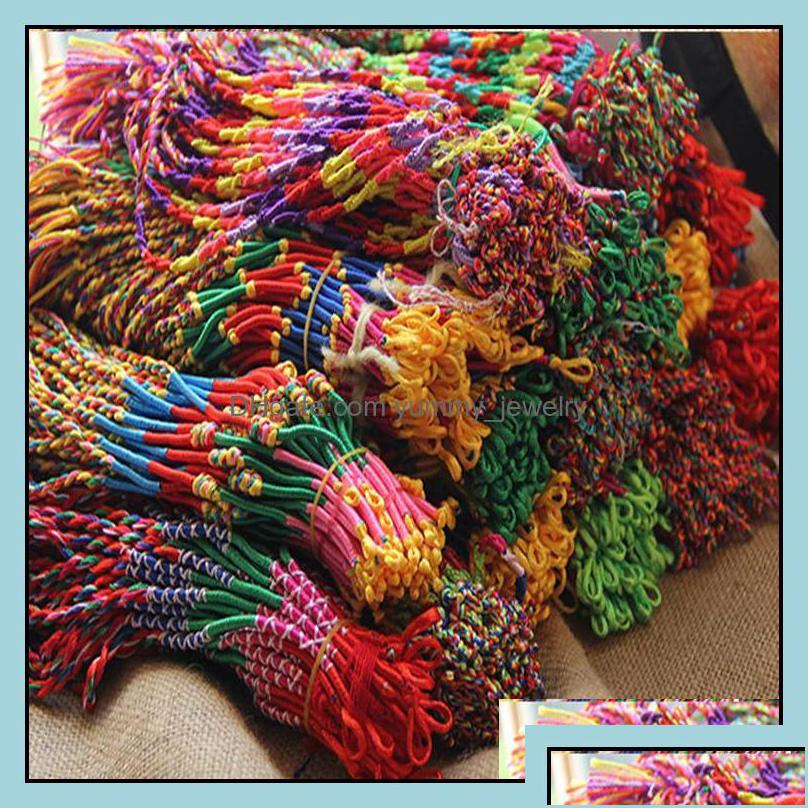 

Charm Bracelets Charm Bracelets Jewelry Ethnic Colorf Women Braid Cords Strands Bracelet Weaven Handmade Braided String Chain Bangle Oti8X