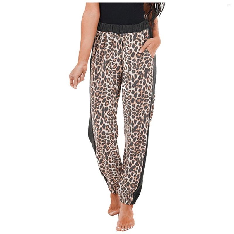 

Women' Pants Women Casual Leopard Print Ankle Length 2022 High Waist Drawstring Pant Loose Jogger Fashion Plus Size Ladies Trousers#58