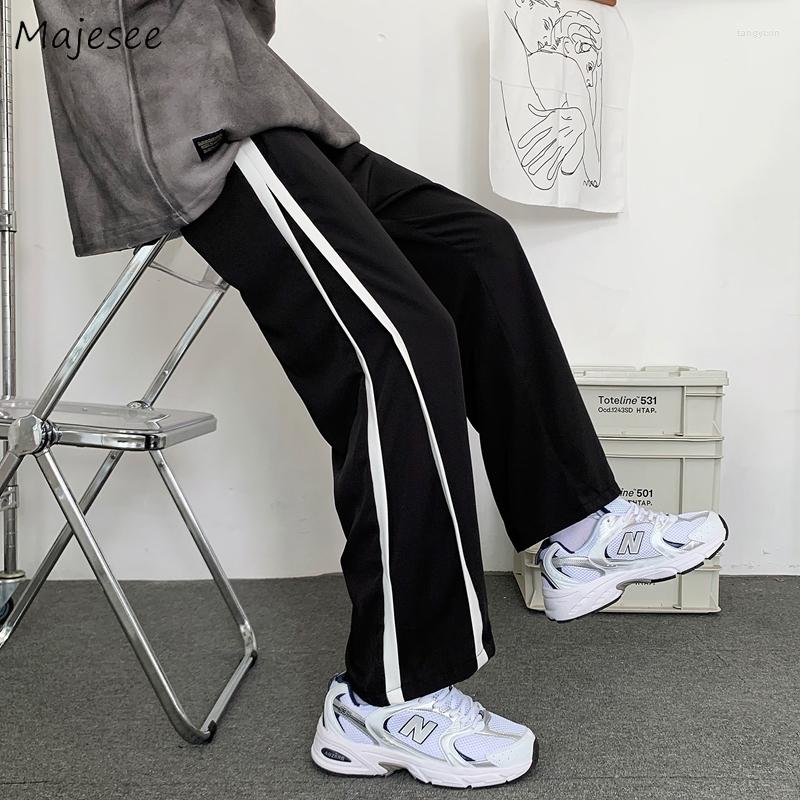 

Men's Pants Casual Men Comfortable Ins Wide Leg Trouser Pantalones Hip Hop Breathable Streetwear Korean Stylish Teens Baggy All-match, K74 black