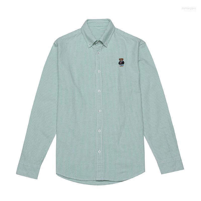 

Men's Casual Shirts Men's High-Quality Panda Striped Cotton Homme Spring And Autumn Long-Sleeved Hombre