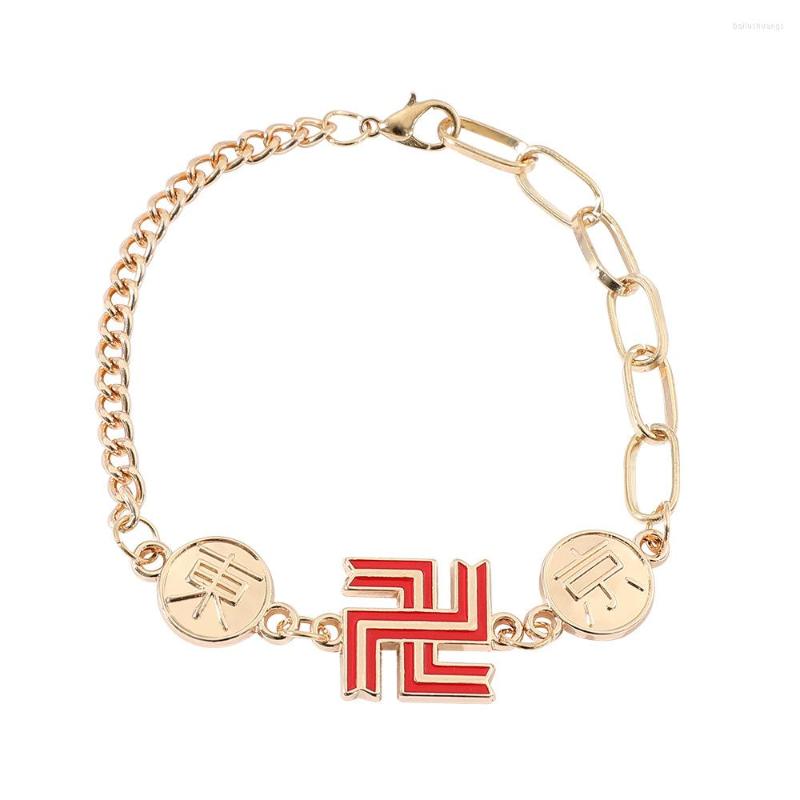 

Charm Bracelets Tokyo Revengers Club Logo Metal Anime Bracelet Fashion Boys Girls Jewelry Holiday Gifts