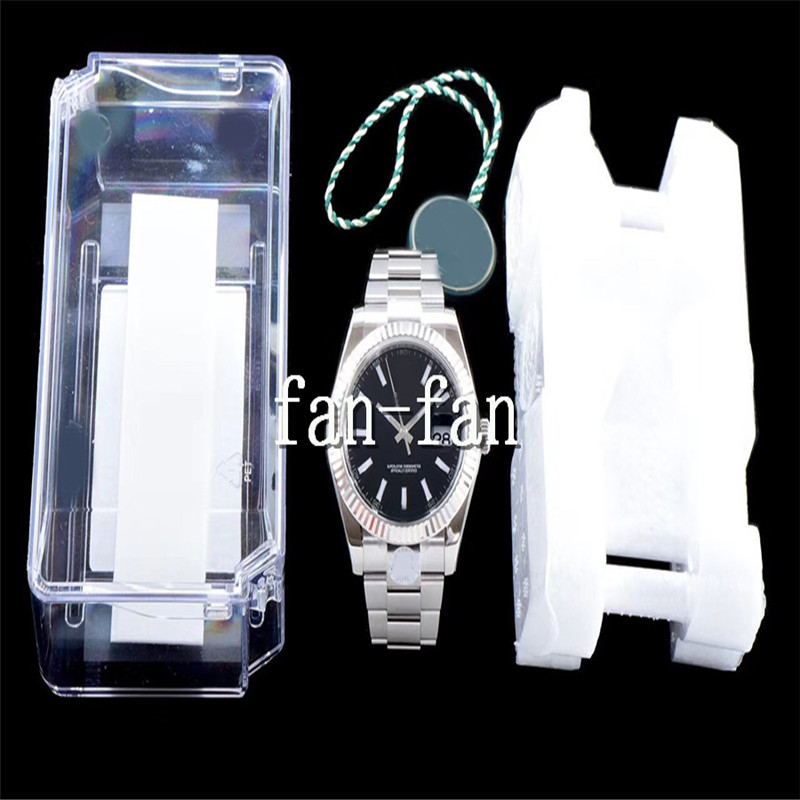 

A Factory Wristwatch 41mm black Index Fluted Bezel 126334 eta 3235 automatic mechanical movement men watches a9, White