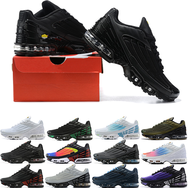

2022 Tuned Tn Plus 3 Mens Womens Running Shoes Fashion Tn3 Trainers Bred Grey Mesh Black Red White Sports Sneakers Laser Blue tnplus tns Atlanta Terrascape Size 12, With box