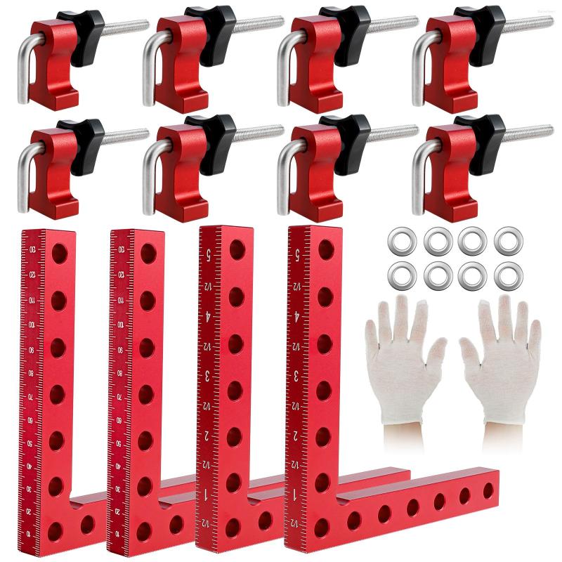 

Professional Hand Tool Sets 90Degree Positioning Squares 14cm Right Angle Clamps Aluminum Alloy L-Type Fixing Clamp Durable Corner Clamping