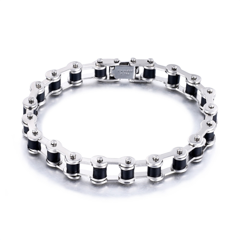 

Charm Bracelets Fashion Stainless Steel Metal Bicycle Chain Men's Bracelet AC412