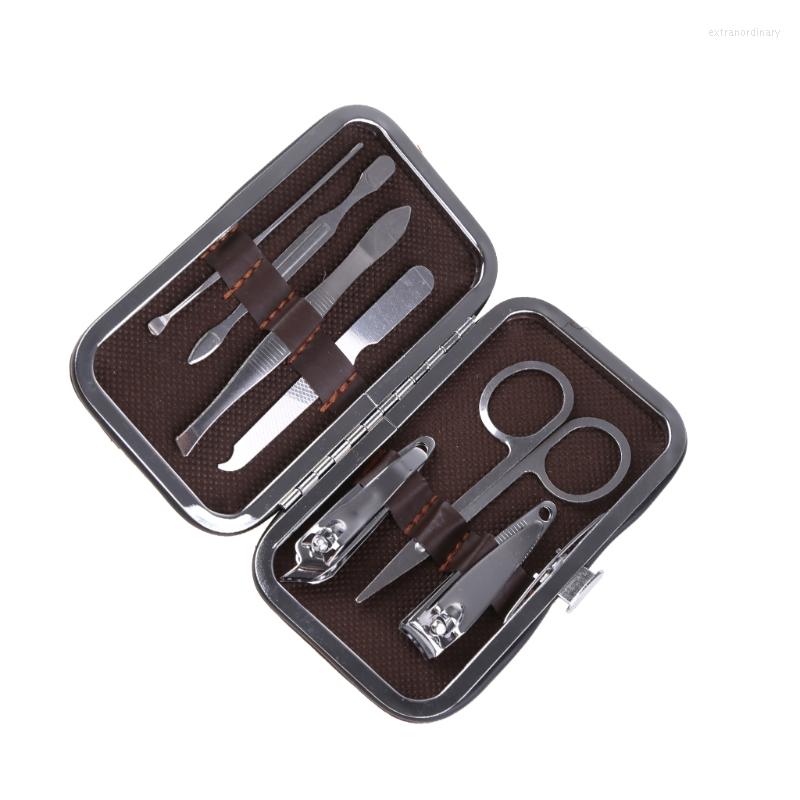 

Nail Art Kits 7pcs Men Women Stainless Steel Manicure Pedicure Clipper Set Travel Grooming Drop