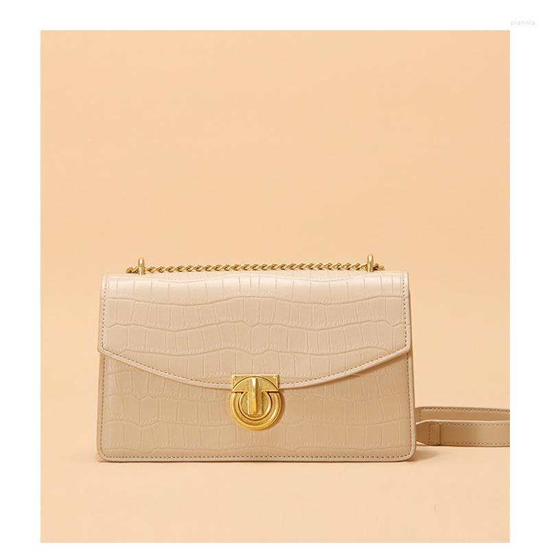 

Evening Bags Gete Female Crocodile Bag 2022 Single Shoulder Chain Summer Women Flap, Black