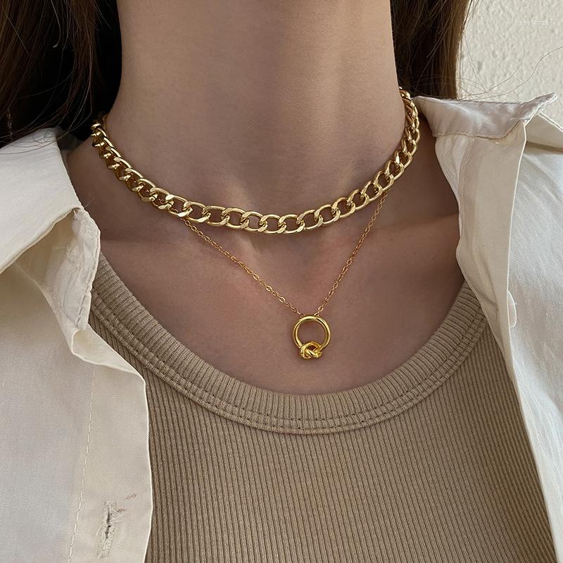 

Chains Arrival Trendy Knotted Pandant Necklace Ins Korean Clavicle Chain Gold Necklaces For Women 2022 Trend Fashion Jewelry Gift