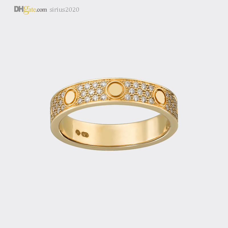 

Designer Ring Love Rings Gold Band Rings Diamond-Pave Women Luxury Jewelry Accessories Titanium Steel Gold-Plated Never Fade Not Allergic 4/5/6mm 21491608