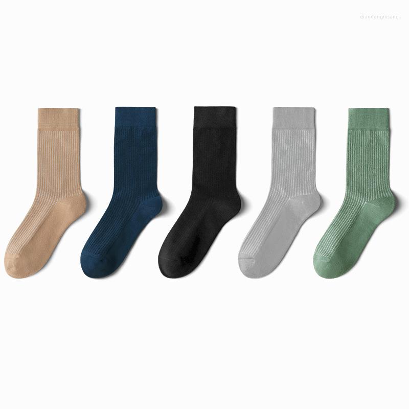 

Men's Socks Fashion Cotton Thick Bottom Terry Long Man Antibacterial Male Business Casual Calcetines, Khaki