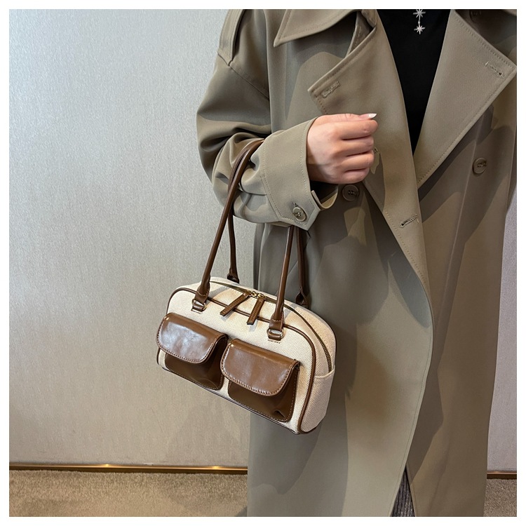 

New Trendy Luxury Designer Bag for Women Shoulder Bags Crossbody Bag Casual Double Pockets HandBag, Brown