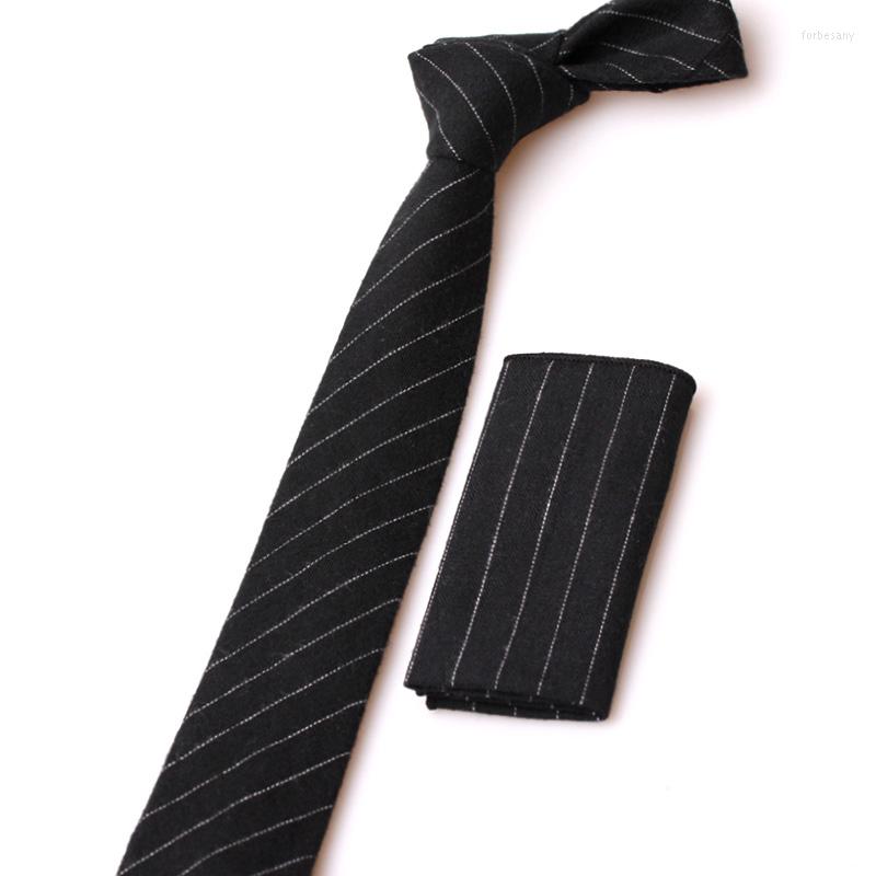 

Bow Ties Arrivals Men's Fashion High Quality Cotton Striped Neckties Formal Business Meeting Suit Wear Neck Tie For Men With Gift Box