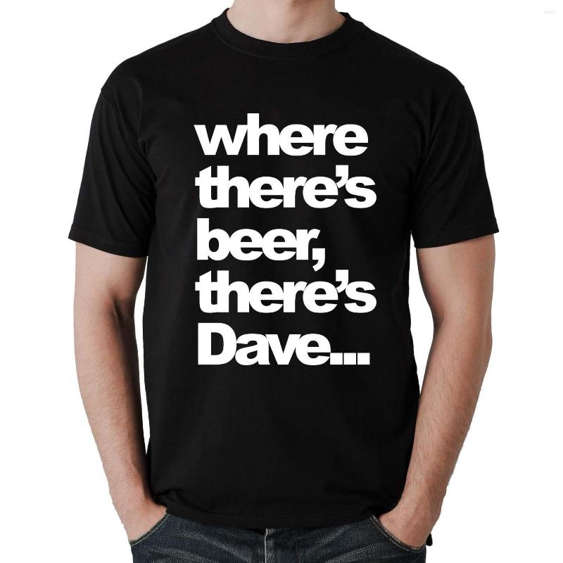 

Men' T Shirts Where Theres Beer Dave Solid Color Man Print Tops & T-Shirts, Black