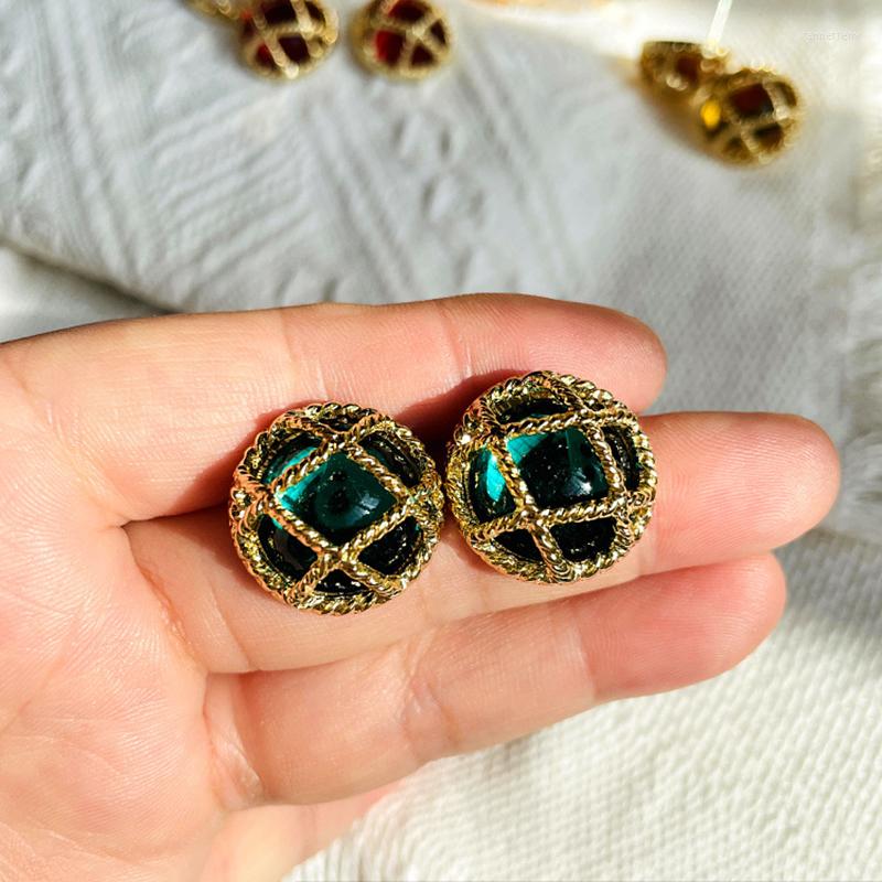 

Dangle Earrings Retro Women Earring Jewelry Cute Hollow Resin Dome Net Shape Eardrop Fashion Stud Ear Accessory For Friends Mothers's