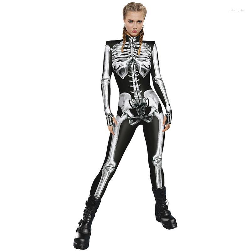 

Women' Two Piece Pants Halloween Skeleton Bodysuit Onesie Costume Women Outfit 3D Form Fitting, Picture shown