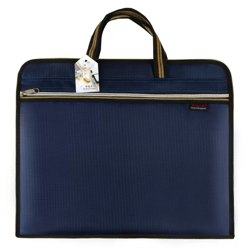 

Briefcase A4 Document Oxford Cloth Stereoscopic Portfolio Portable Office Meeting Multi-functional Laptop Bag Waterproof Q0112, Black