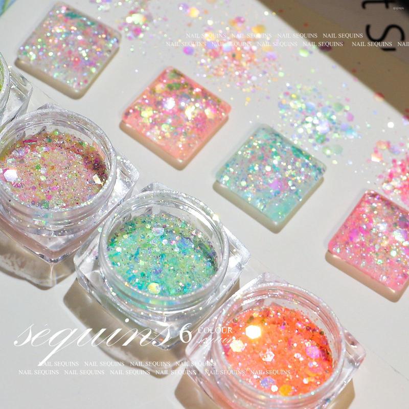 

Nail Glitter 1 Box Colored Meteor Sequins Art Decorations Dream Shiny Manicure Powder Accessories Wholesale Drop