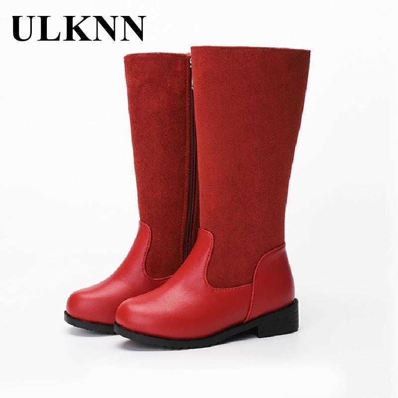 

Boots High-heeled boots Girl's pants Snow boots Child's winter shoes plus Young Boy's Belt shoes Child's winter antilicin blue 4-16Y T221027, Black