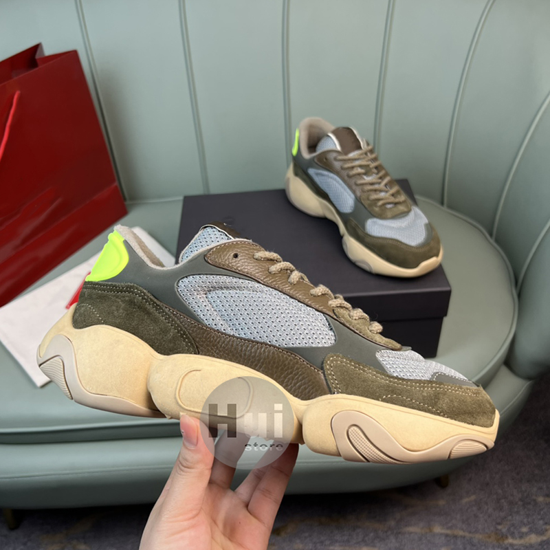 

Mirror quality Designer Calfskin Casual Shoes Sneakers Vintage Suede Mesh Leather Trainers Fashion Stylist ShoesPatchwork Platform Lace-up Print dadshoes, More option to contact