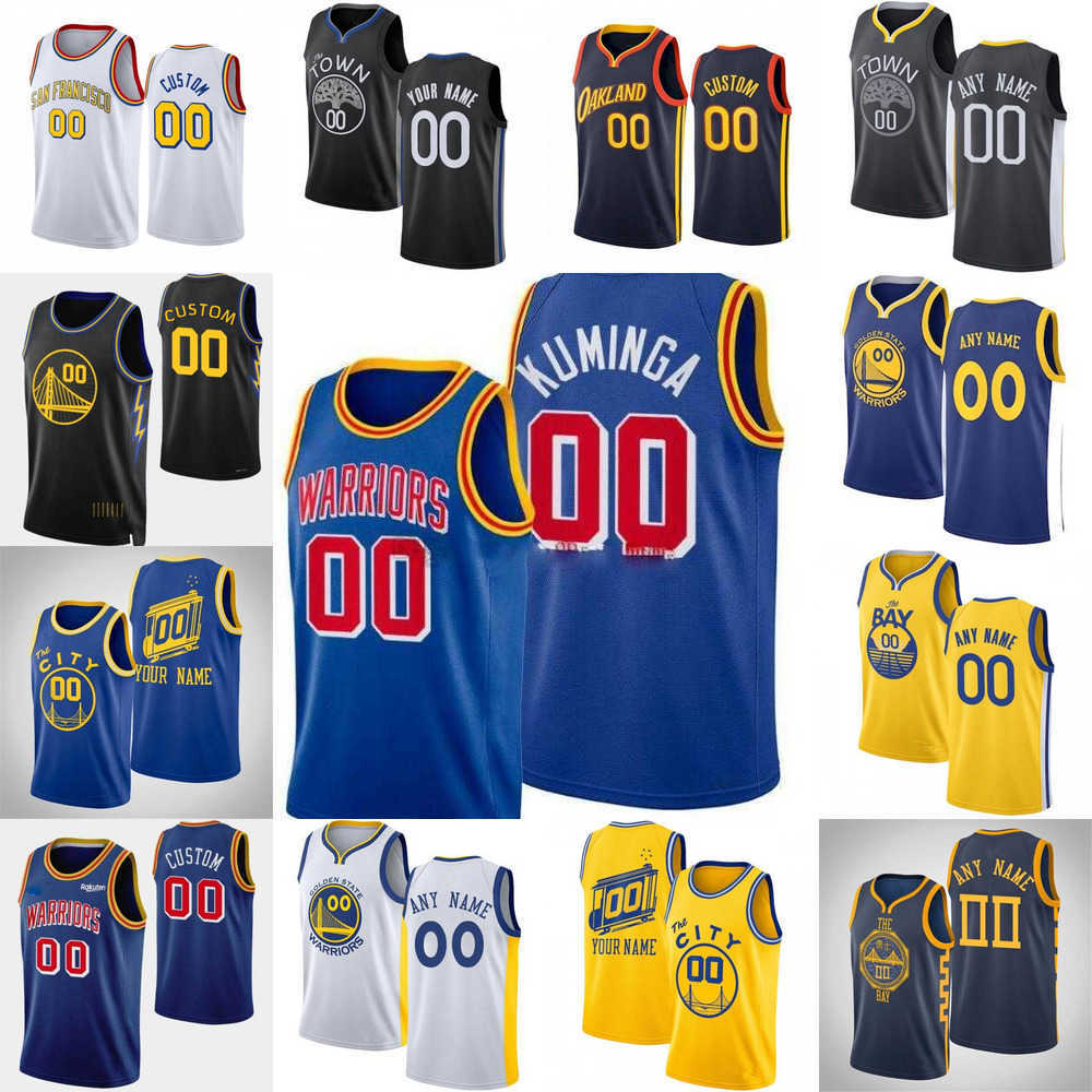 

75th Custom Mens Womens Golden State''Warriors''5 Kevon Looney 4 Moses Moody 0 Gary Payton II 2 Chris Chiozza Basketball Jerseys, Color