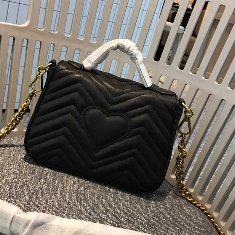 

Evening bag Women Chain Hearts Wallet Ladies Shoulder Messenger Bag Womens Handbags Cowhide Stripes Hndbag Crossbody Purse, Black