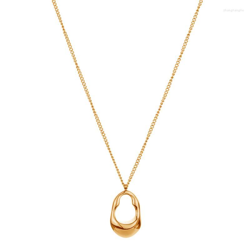 

Pendant Necklaces 2022 Fashion Women Irregular Flower Basket Necklace Sexy Party Stainless Steel Accessories