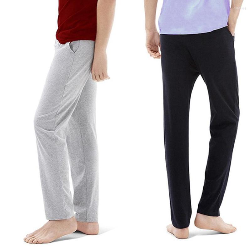 

Men's Sleepwear Cotton Solid Pajama Pants For Men Plus Size Home Casual Thin Wide Leg Loose Trousers Pijama Hombre Sleep Bottoms, Black style-1