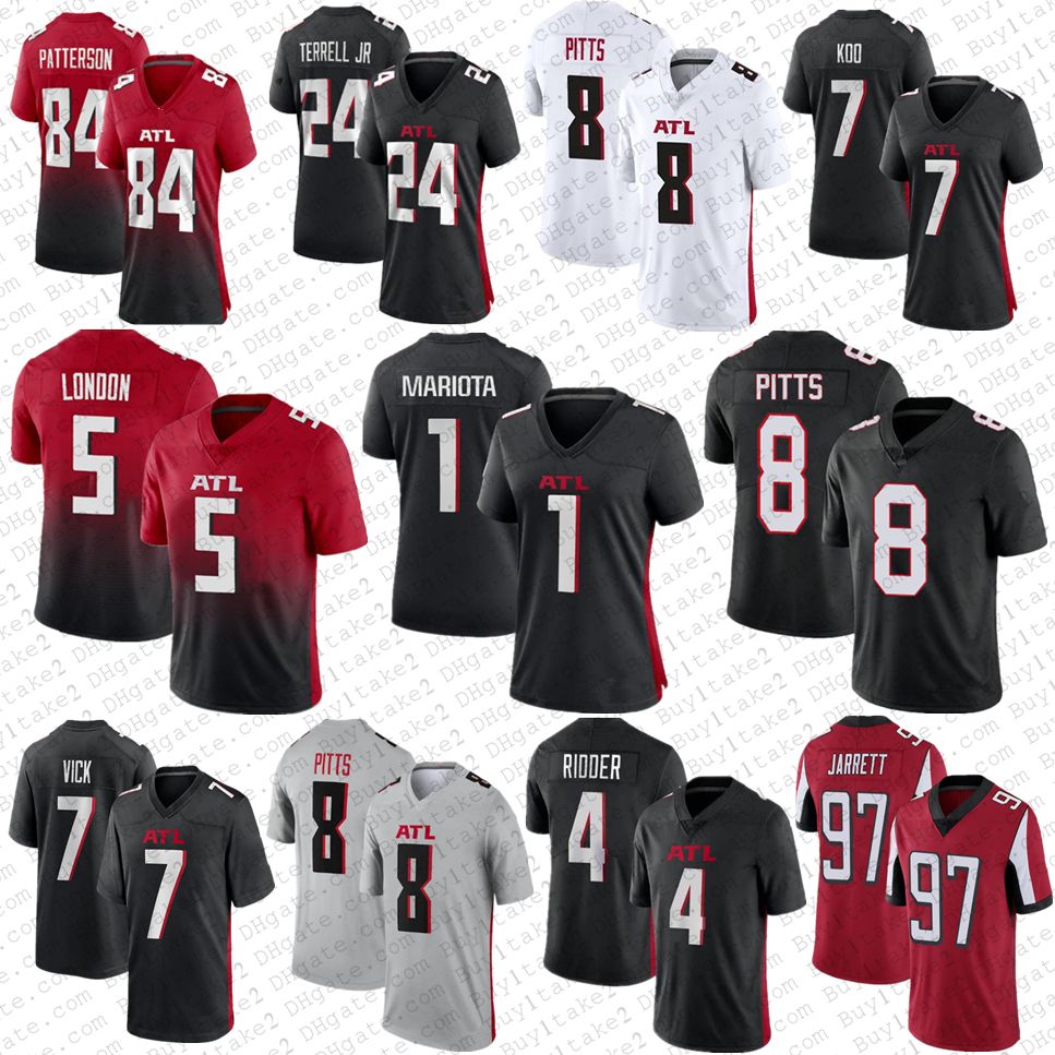 

CUSTOM Drake London Kyle Pitts Marcus Mariota Football Jerseys Younghoe Koo Michael Vick Atlantas Falcon Grady Jarrett Cordarrelle Patterson, Women