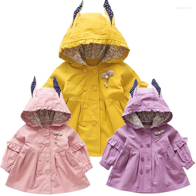 

Coat Winter Children Coats Jacket Thickened Outwear Girls Cotton-padded Parka & Hooded Ears Zipper Long Sleeves Costume 3-Color, Purple