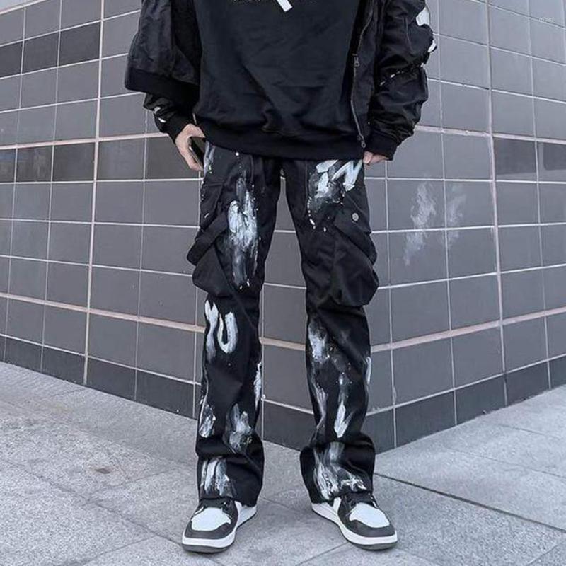 

Men's Pants Hip Hop Joggers Cargo Men Streetwear Fashion Harajuku Black Loose Casual Skateboard Trousers For Male