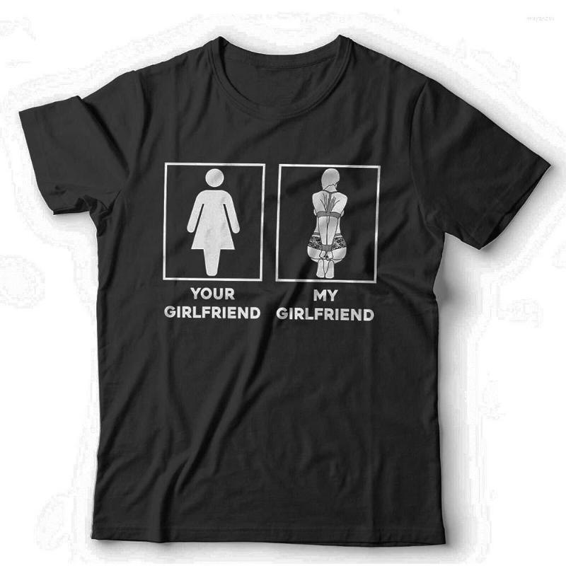 

Men's T Shirts Your Girlfriend My Hip Hop Man Print Short Sleeve Shirt, Blue