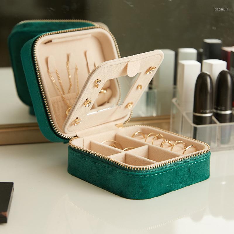

Jewelry Pouches Portable Storage Box Flannel Earring Ring Necklace